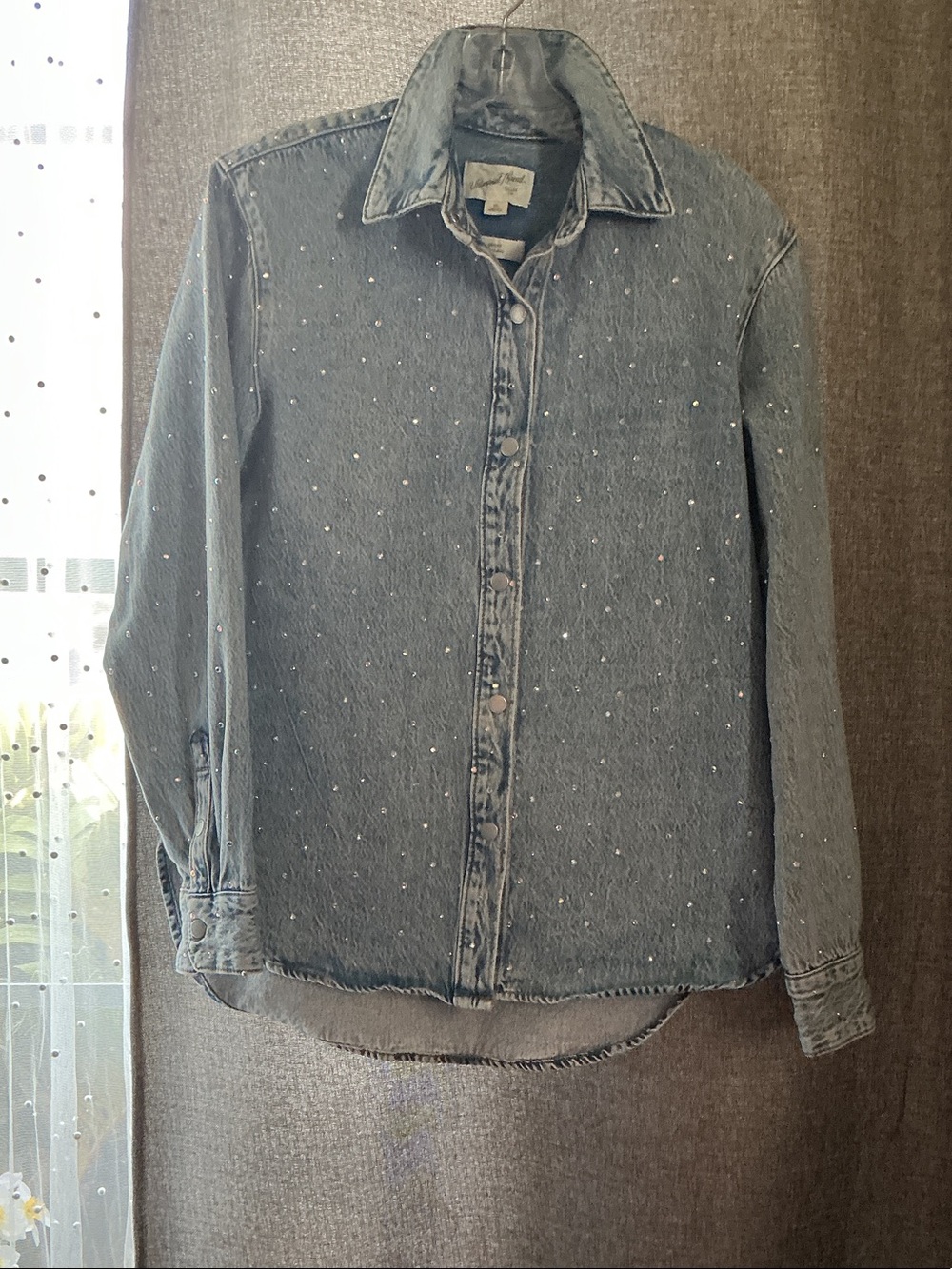 Universal Thread Medium Wash Denim Jacket with Stud Details